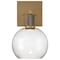 Access Lighting Port Nine Burgundy, Burgundy LED Wall Sconce, Antique Brushed Brass Finish, Seeded Glass 63145LEDD-ABB/SDG - alternate 8